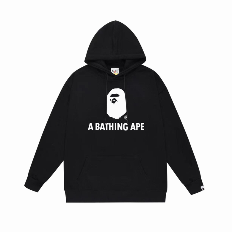 Ape logo hoodie black