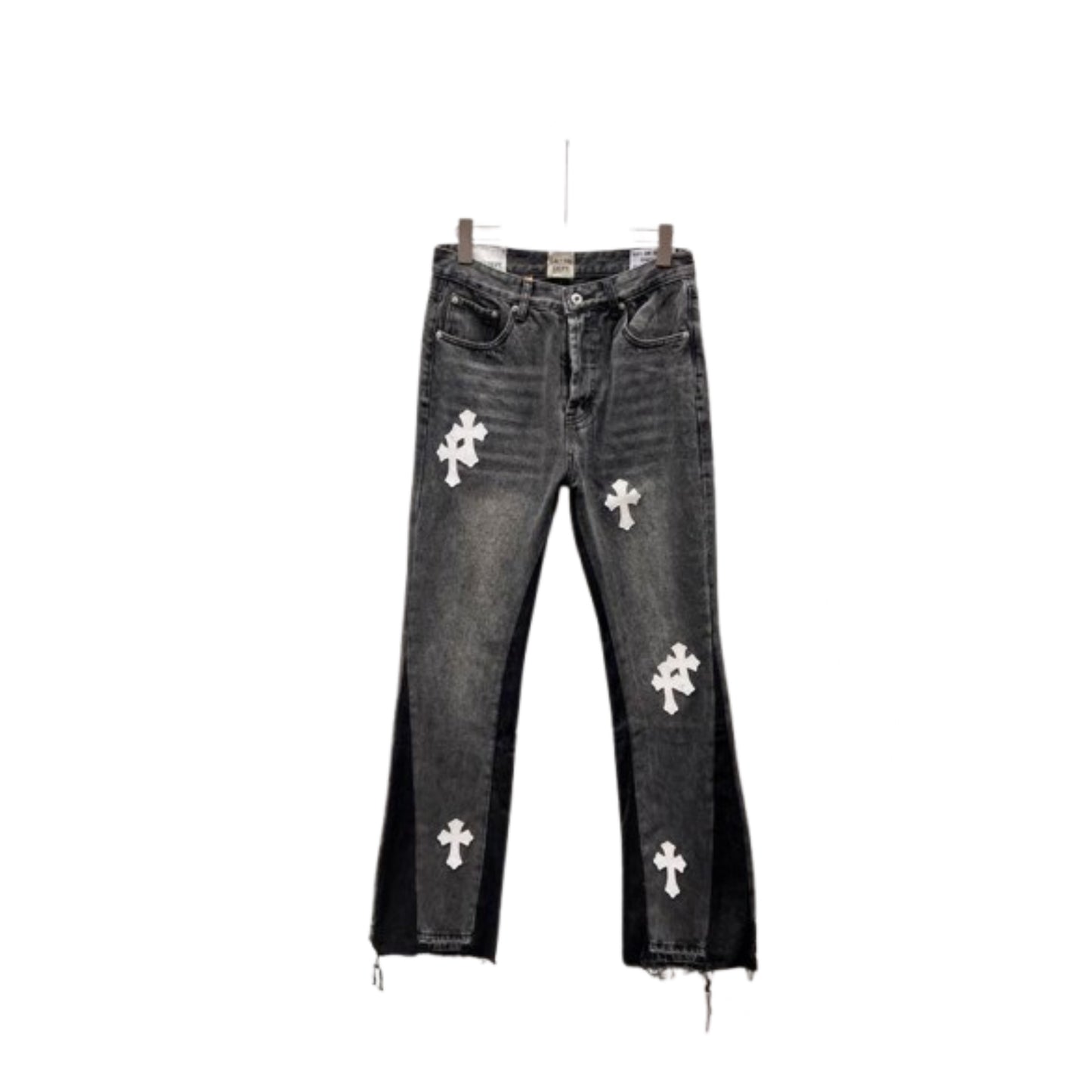 CH x GD flared jeans grey and black