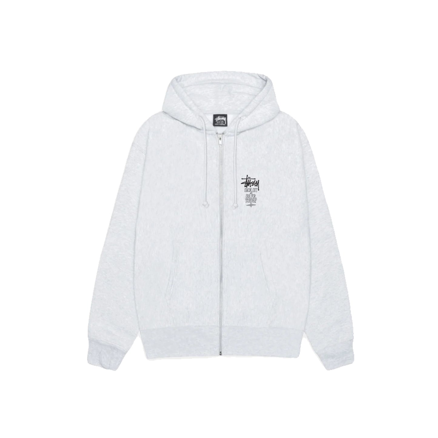$tusy box logo zip hoodie grey
