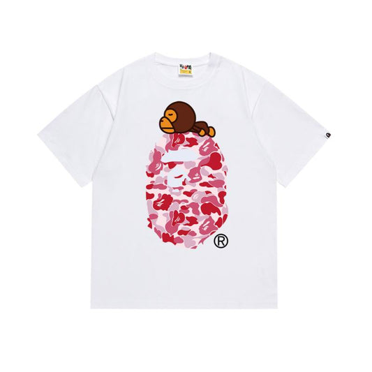 Ape pink camo t shirt white