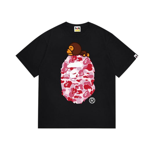 Ape pink camo t shirt black