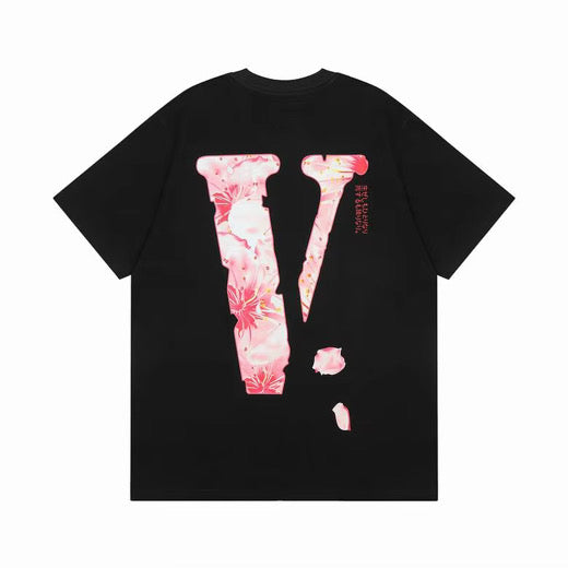 V friends T shirt black and pink