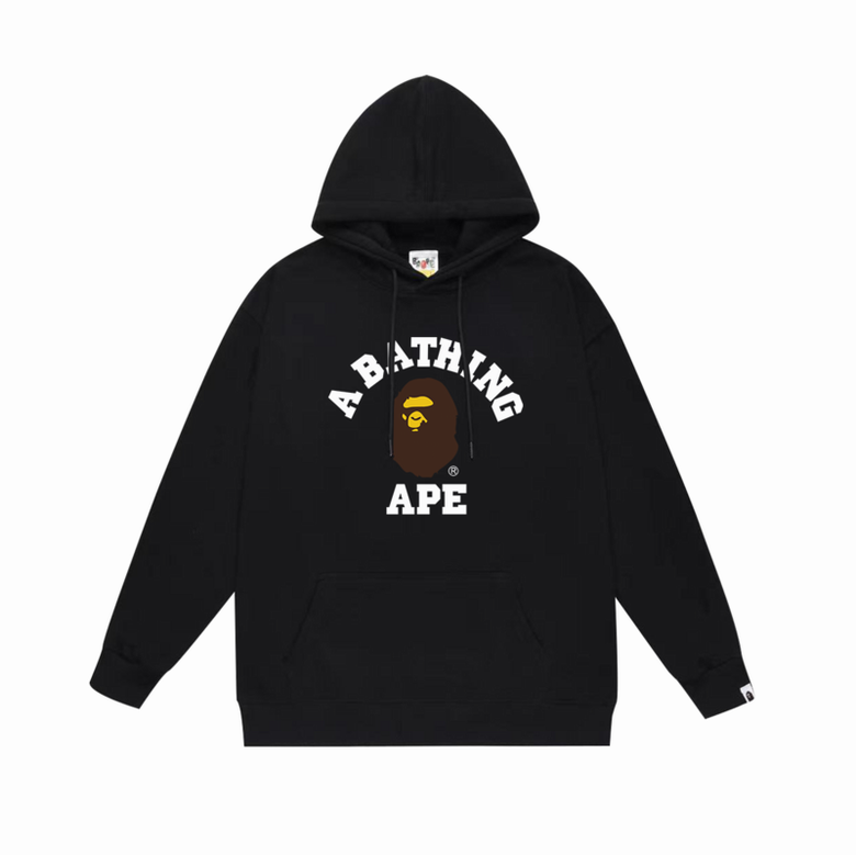 Ape logo hoodie black