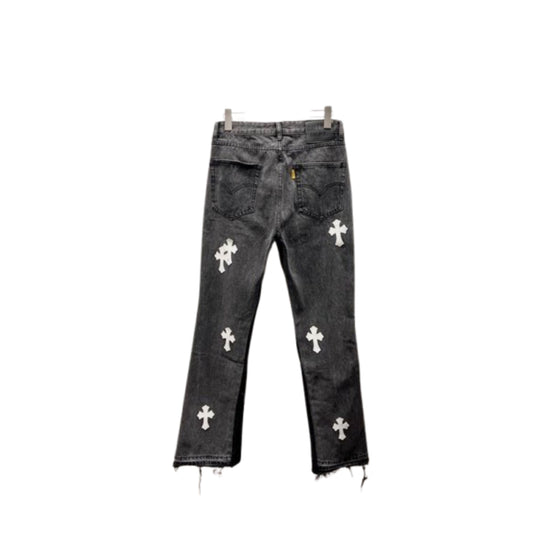 CH x GD flared jeans grey and black
