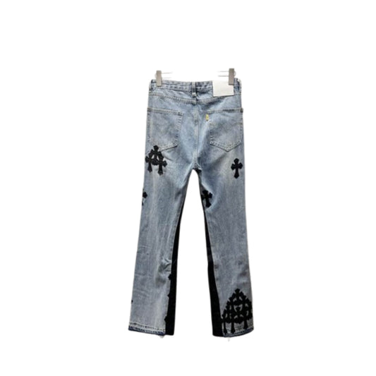CH x GD flared jeans blue and black