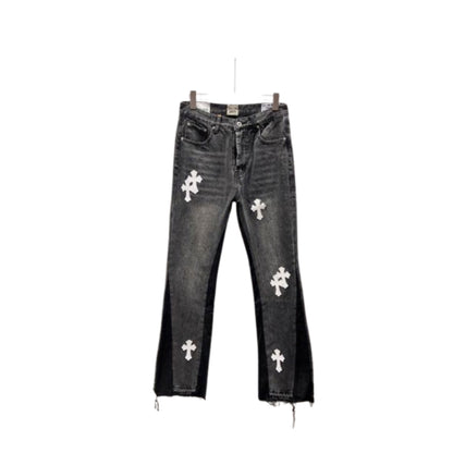 CH x GD flared jeans grey and black