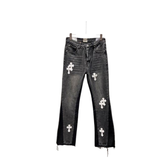 CH x GD flared jeans grey and black