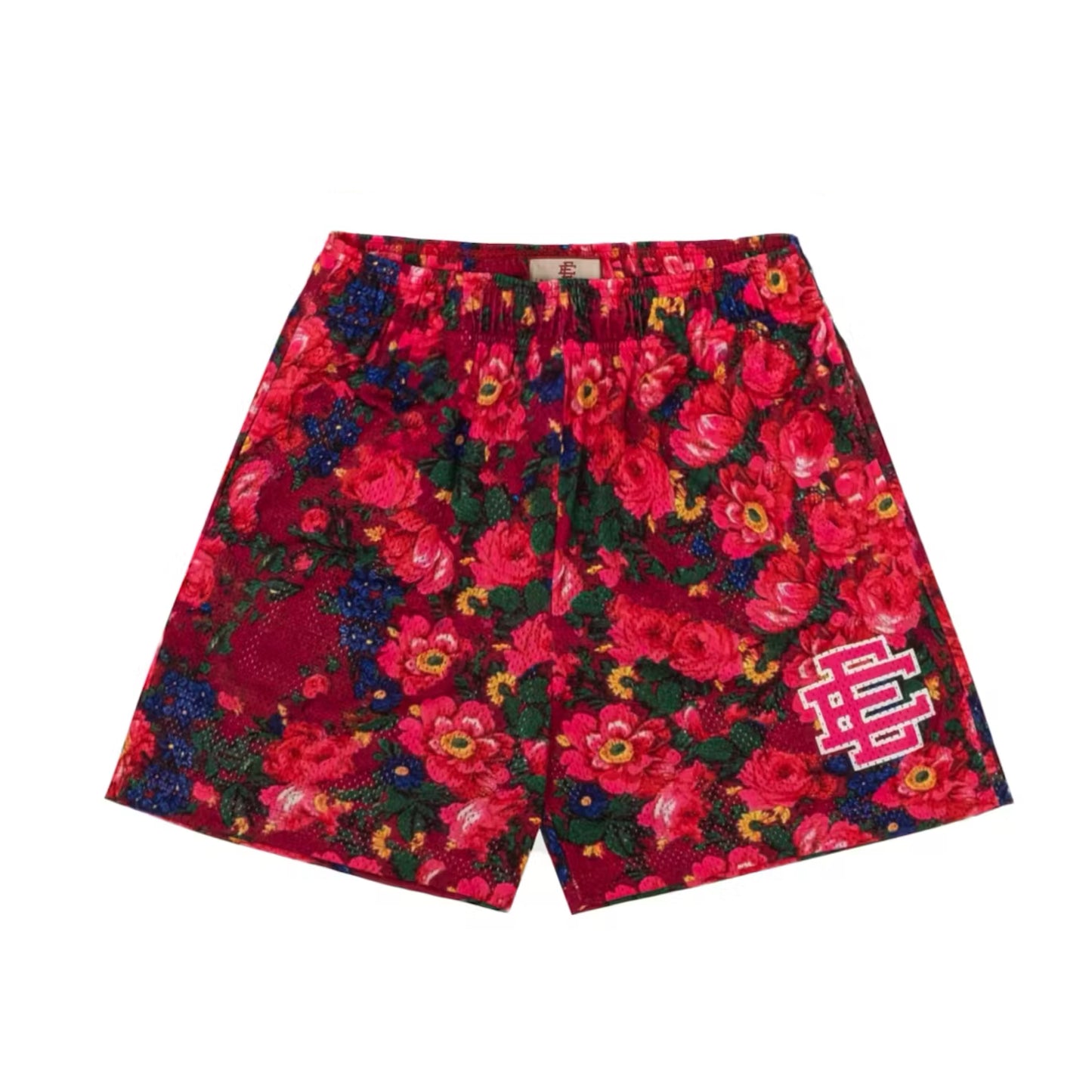 EE shorts red flowers