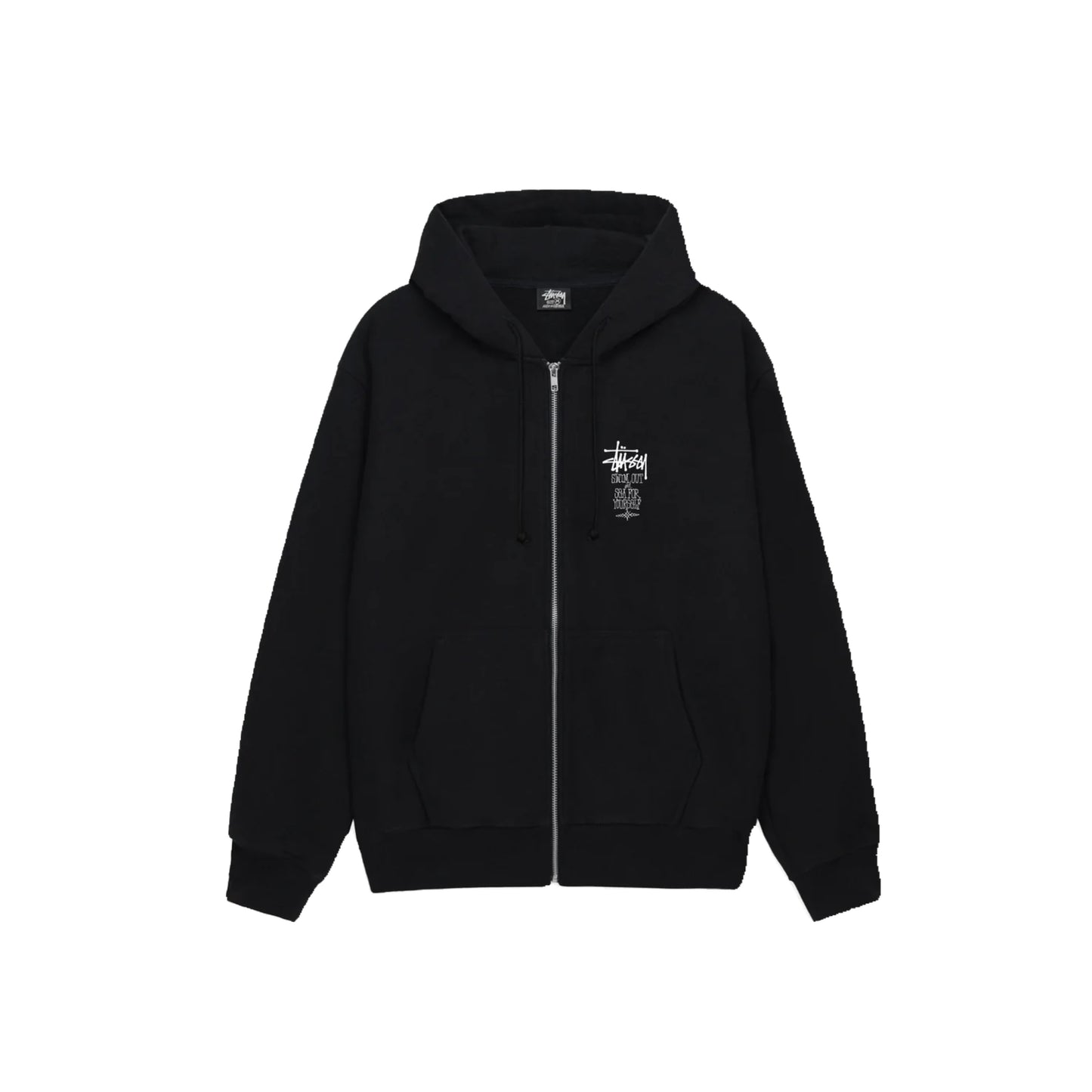$tusy box logo zip hoodie black