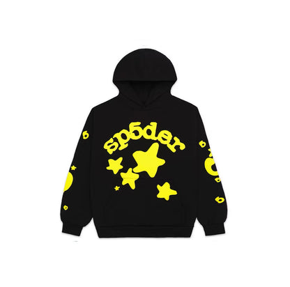 Hoodie stars black and yellow