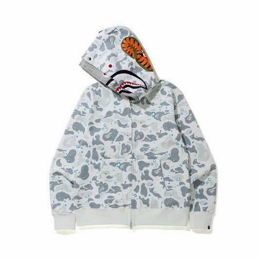 Ape zip up hoodie white