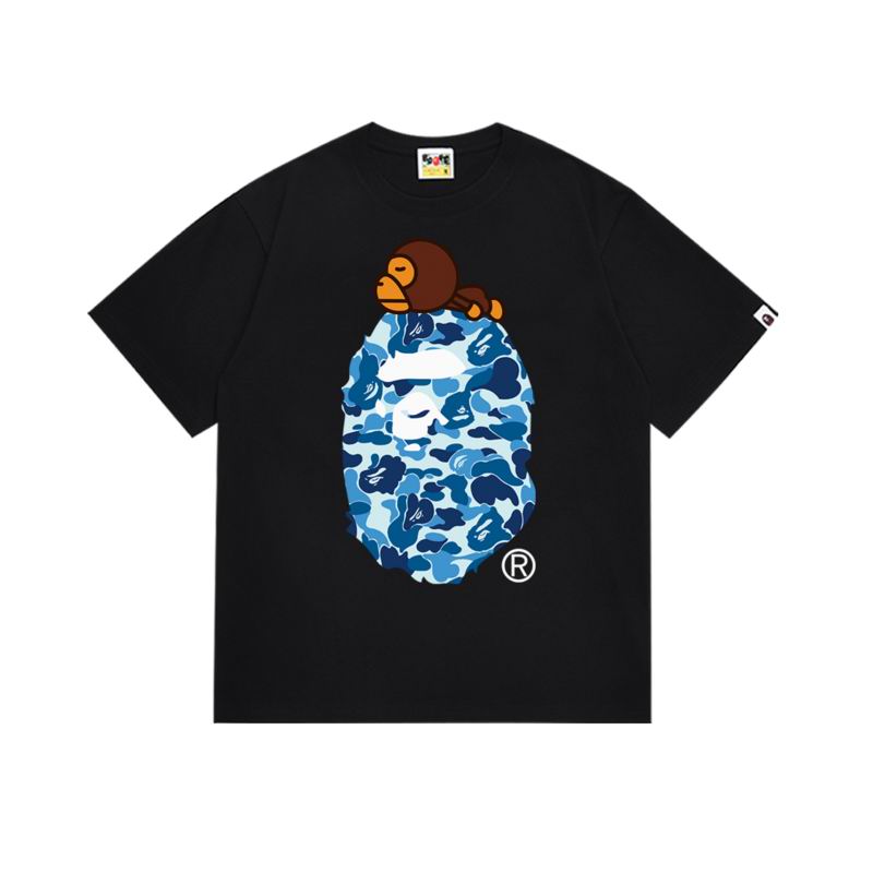 Ape  blue camo t shirt black