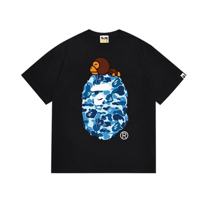 Ape  blue camo t shirt black