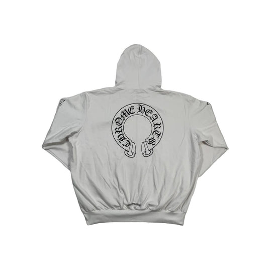 CH zip hoodie white