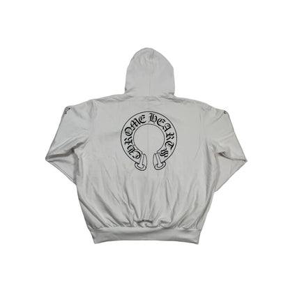 CH zip hoodie white