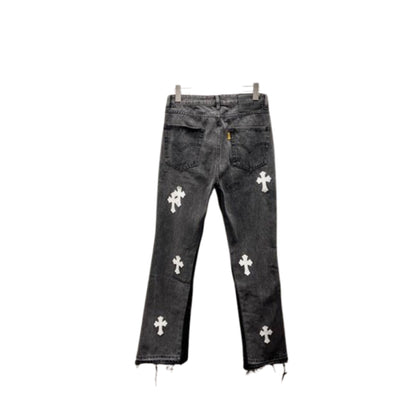 CH x GD flared jeans grey and black