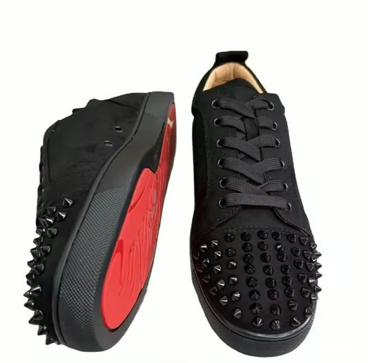 Red bottom shoes with spikes