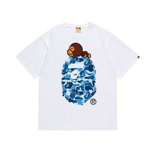 Ape blue camo t shirt white