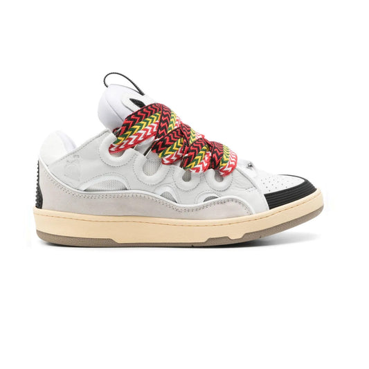 Shoes white colourful laces