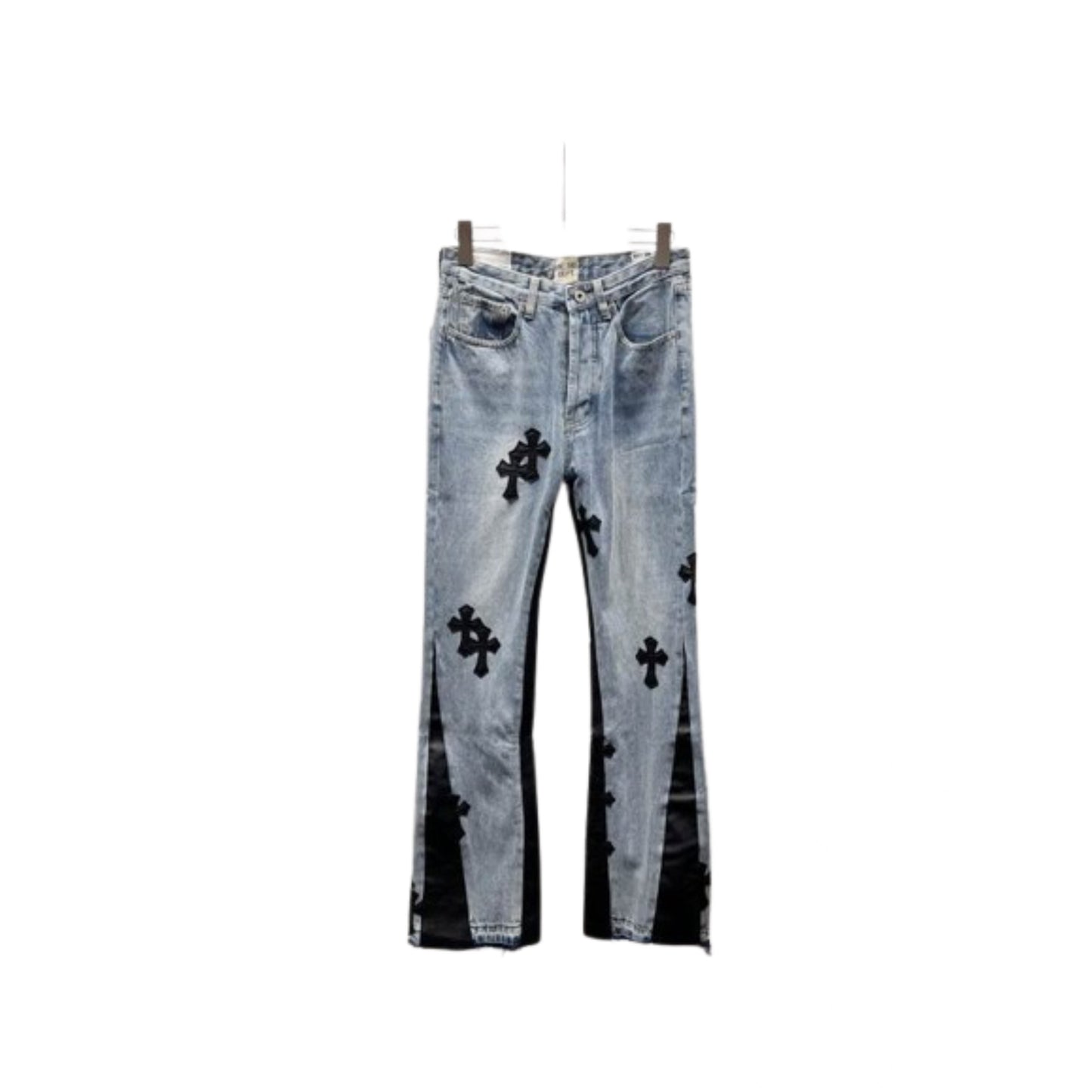 CH x GD flared jeans blue and black