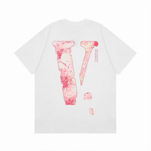 V flowers t shirt white