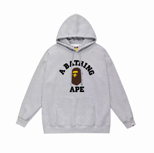Ape logo hoodie grey