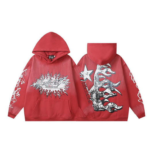 H Star Hoodie red