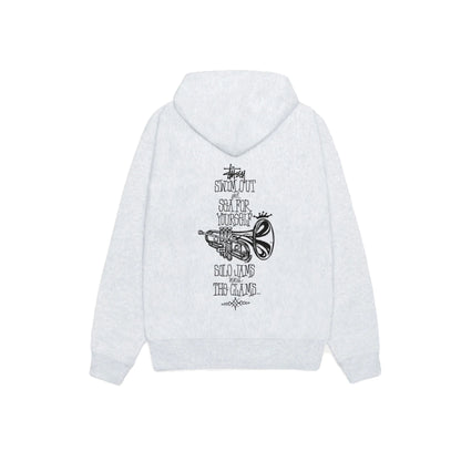 $tusy box logo zip hoodie grey