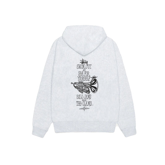 $tusy box logo zip hoodie grey