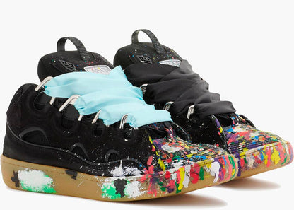 Shoes black splatter paint
