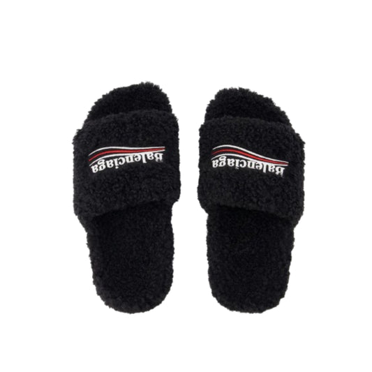 Fur Slides black